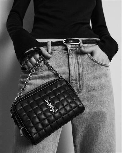 CASSANDRE MATELASSÉ CARRÉ mini camera bag in lambskin | Saint Laurent ...