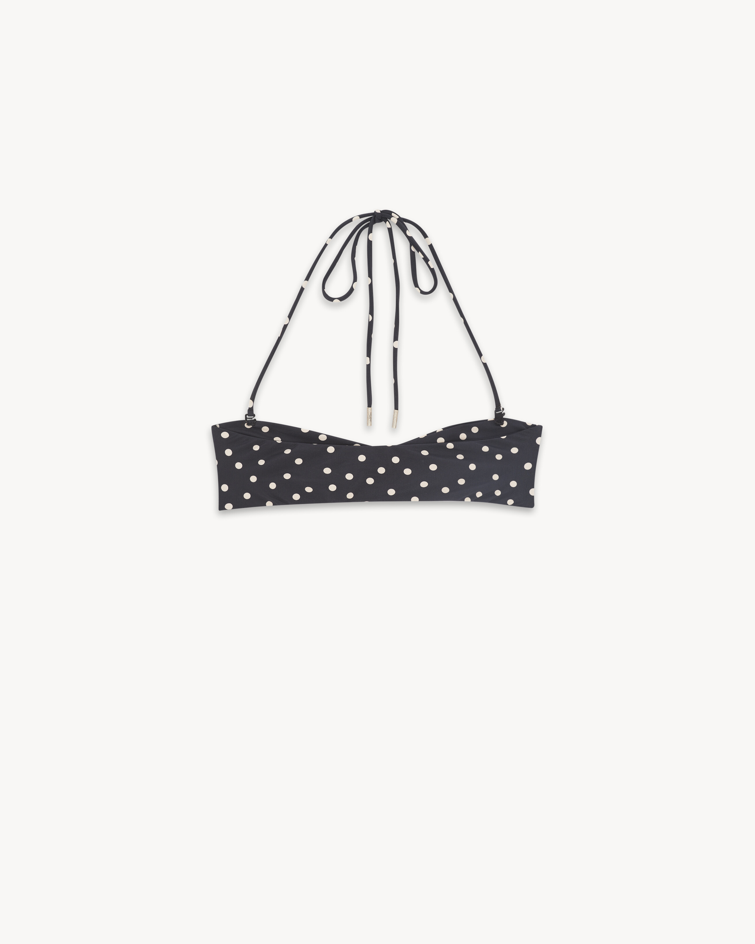 dotted bandeau bikini top