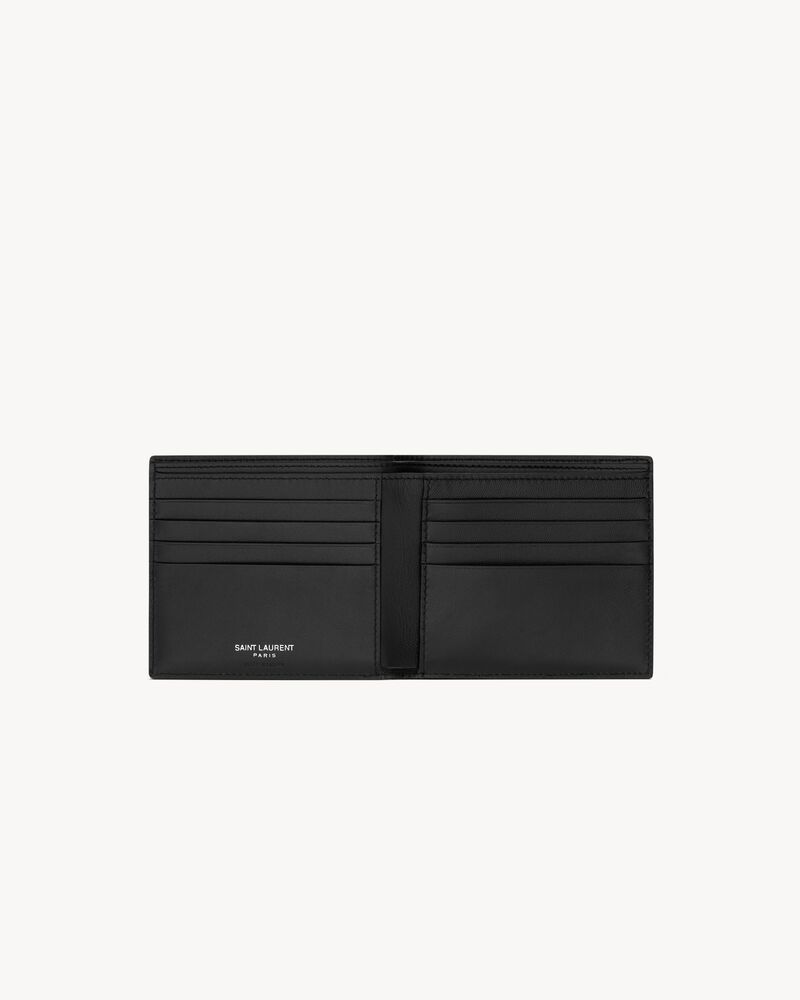 SAINT LAURENT EAST/WEST wallet in brushed leather