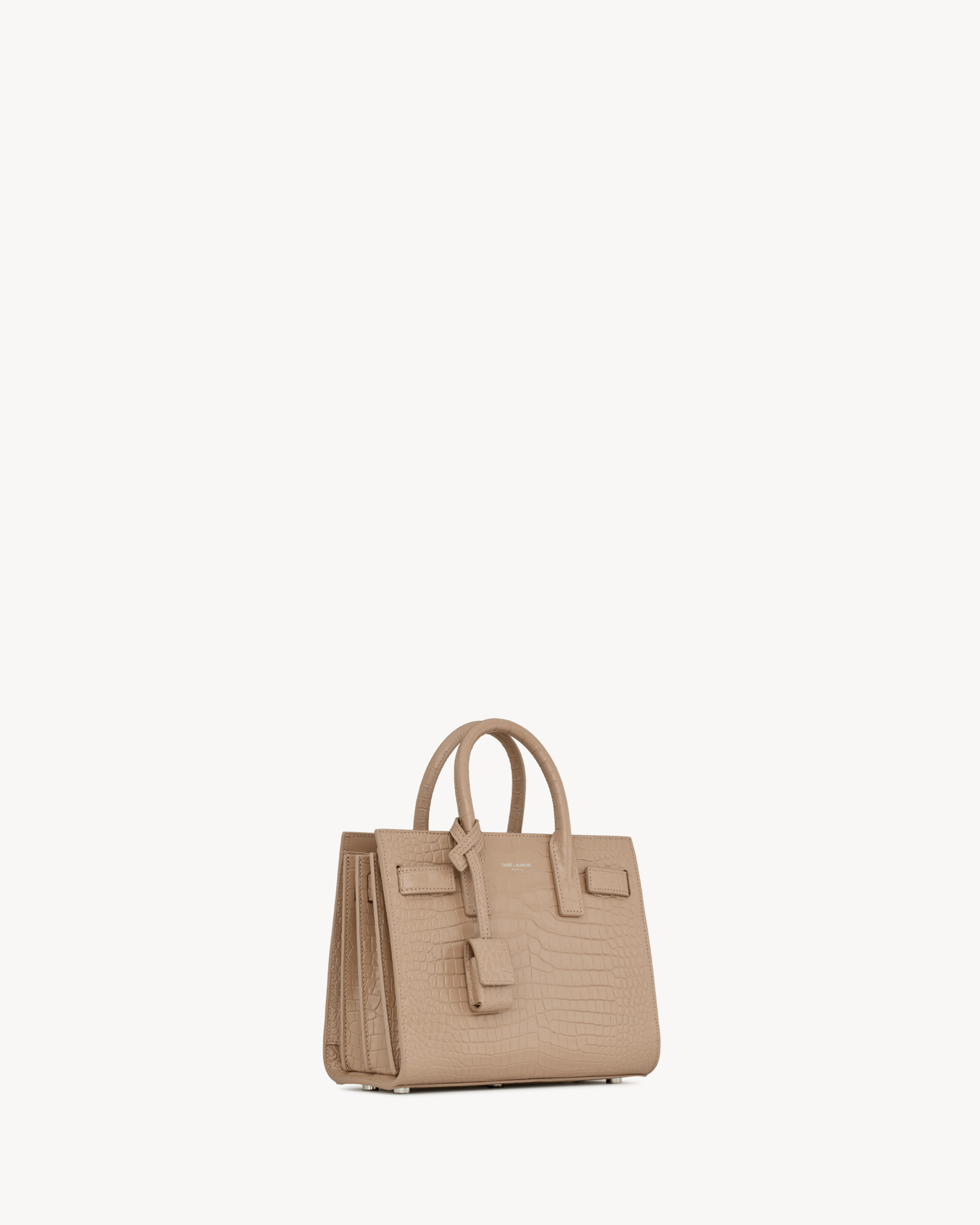 SAC DE JOUR NANO IN CROCODILE EMBOSSED LEATHER Saint Laurent