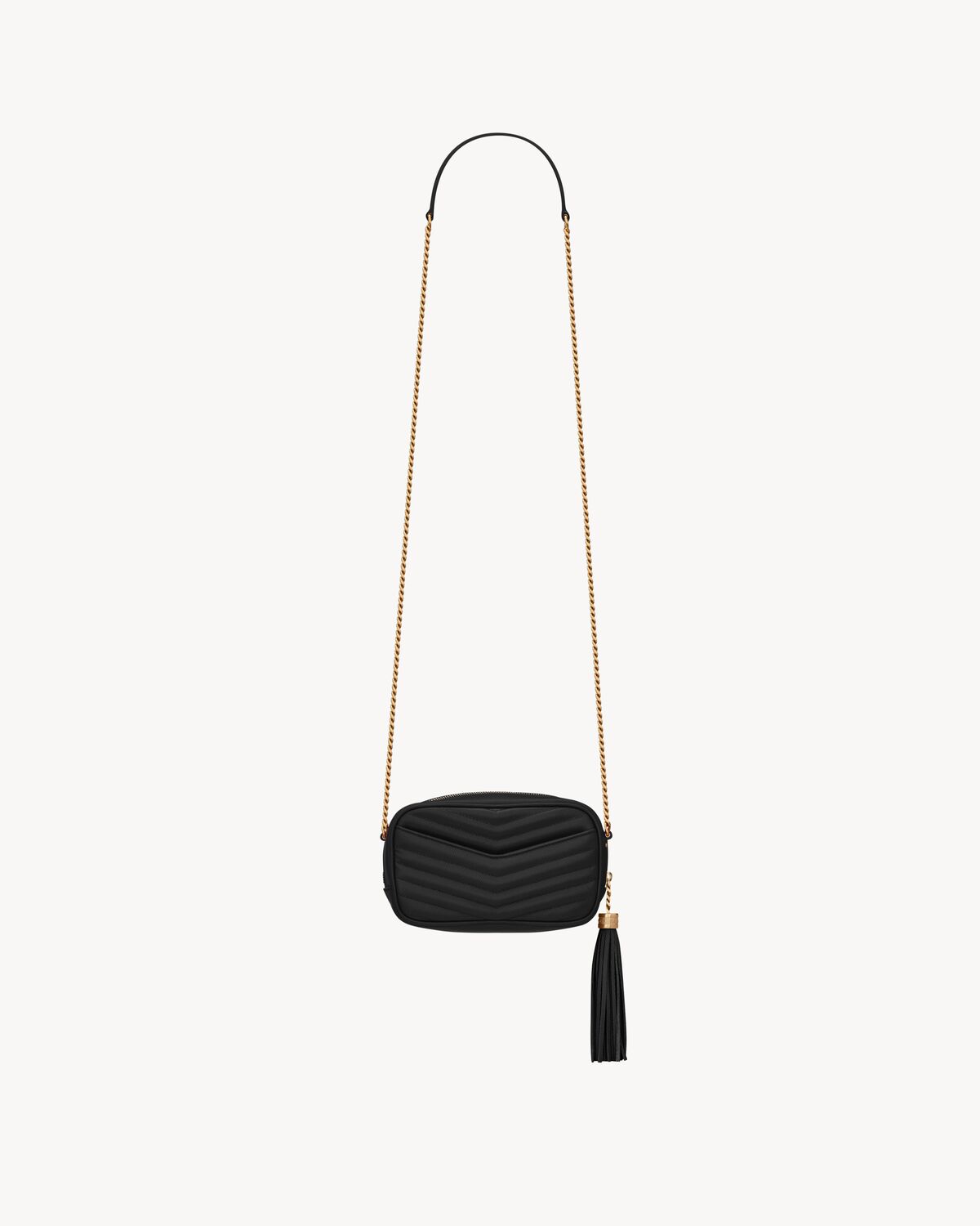 LOU Mini bag in quilted grain de poudre embossed leather Saint Laurent