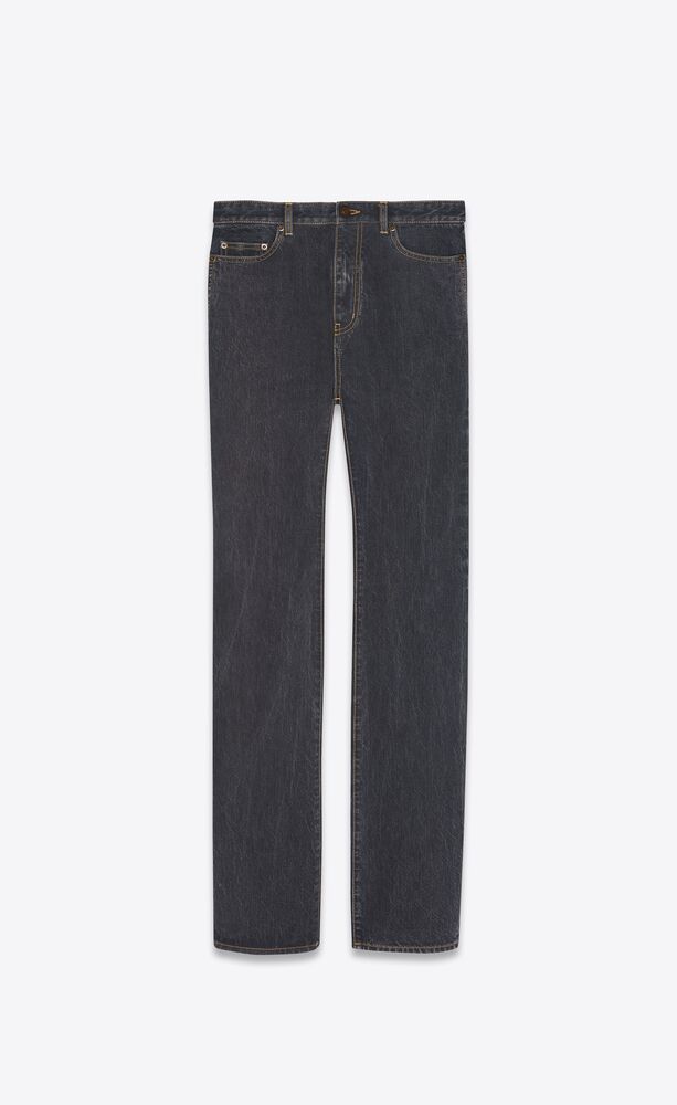 hoch geschnittene jeans im stil der 90er aus denim in charcoal grey.