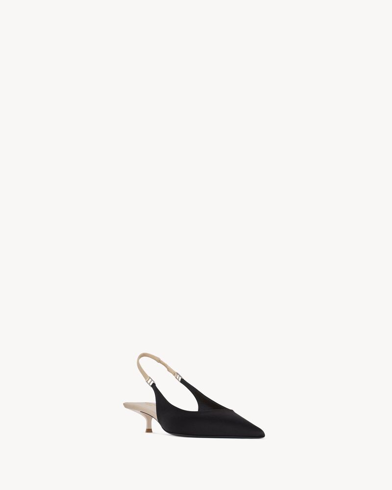 CHERISH Slingback-Pumps aus Satin-Crêpe