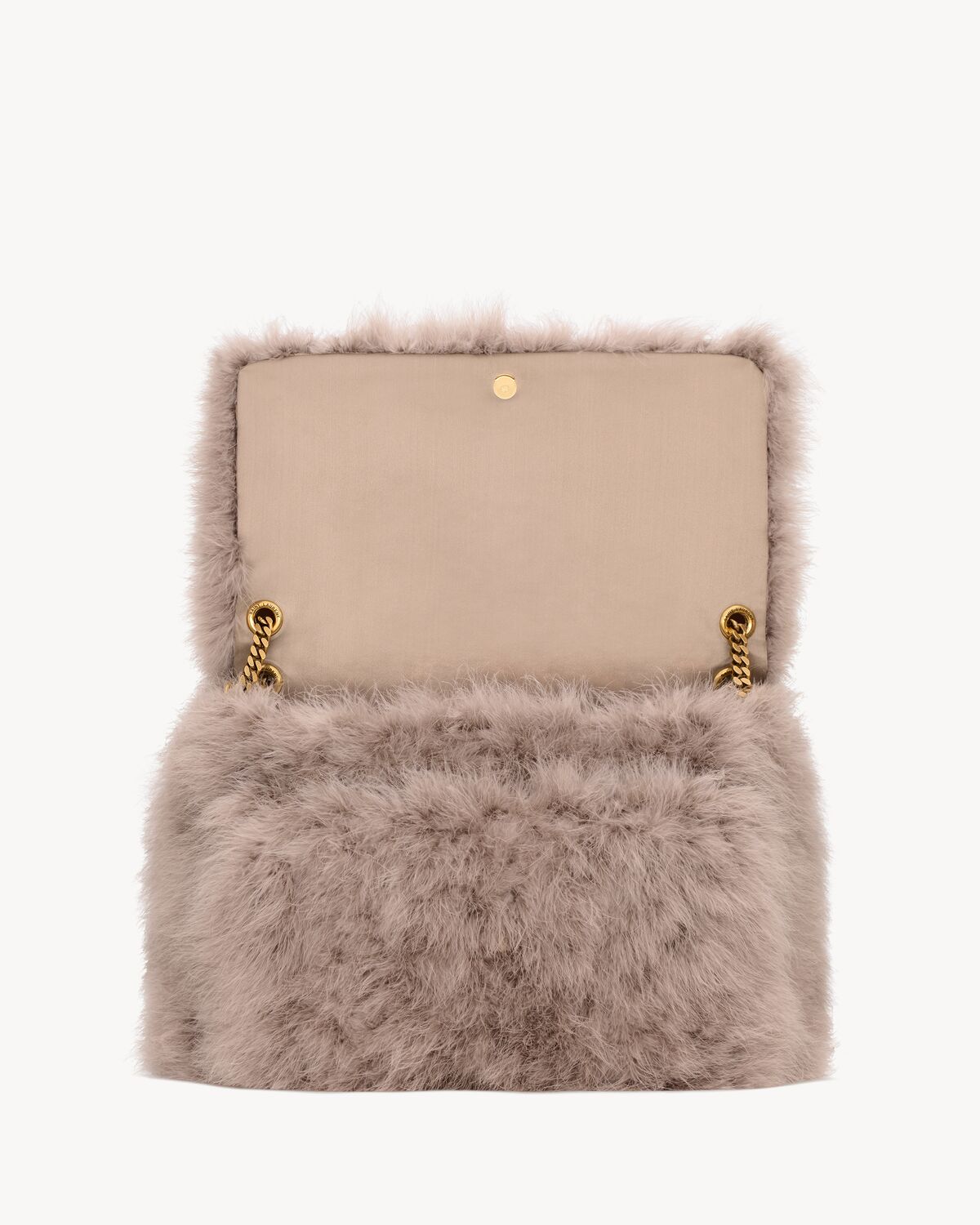 생로랑 깃털 소재의 오버사이즈 니키 숄더백 801627FADZ81499