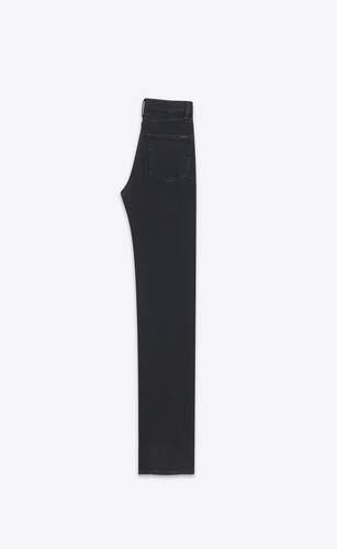 碳黑色直筒牛仔长裤