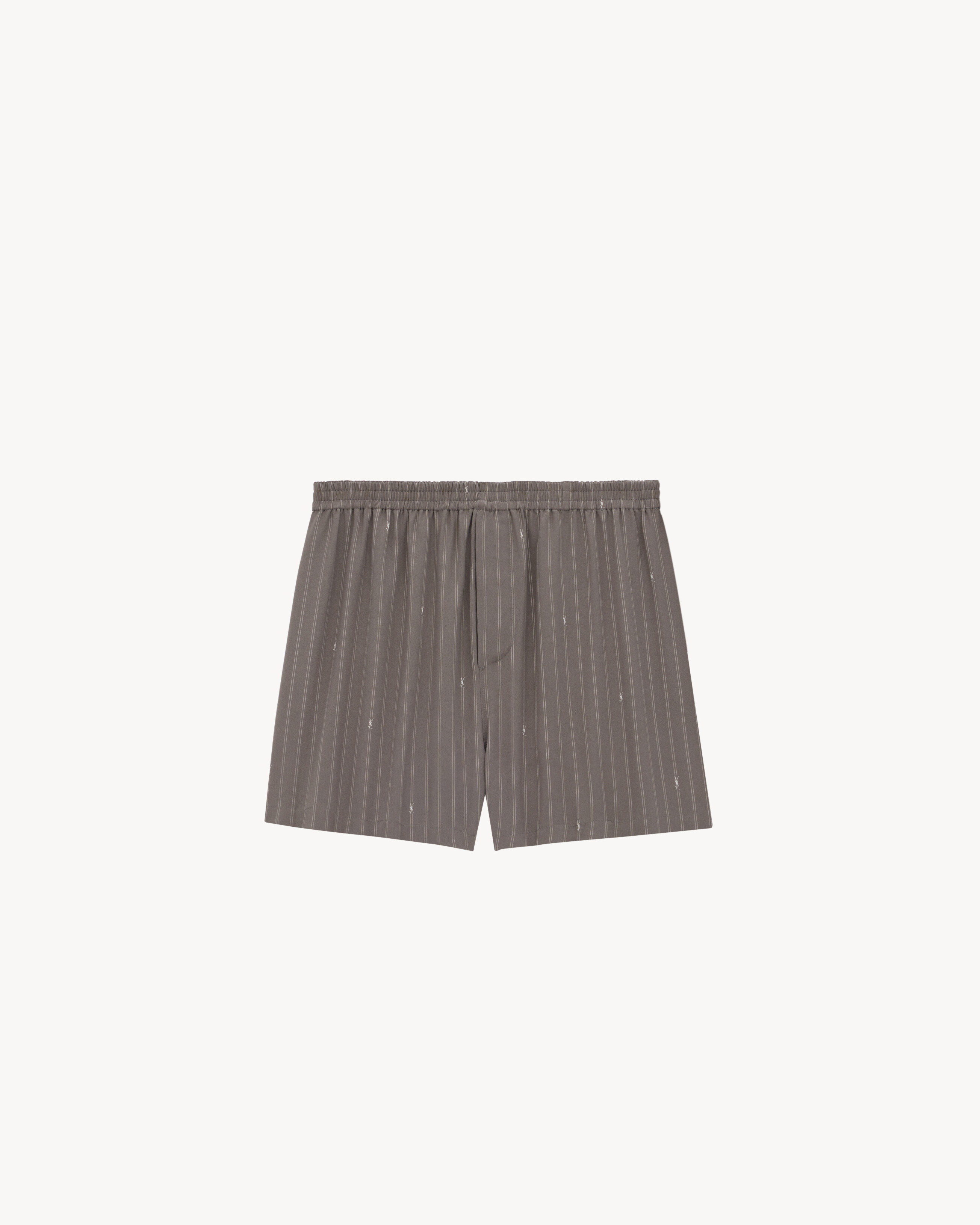 CASSANDRE shorts in striped silk crepe de chine