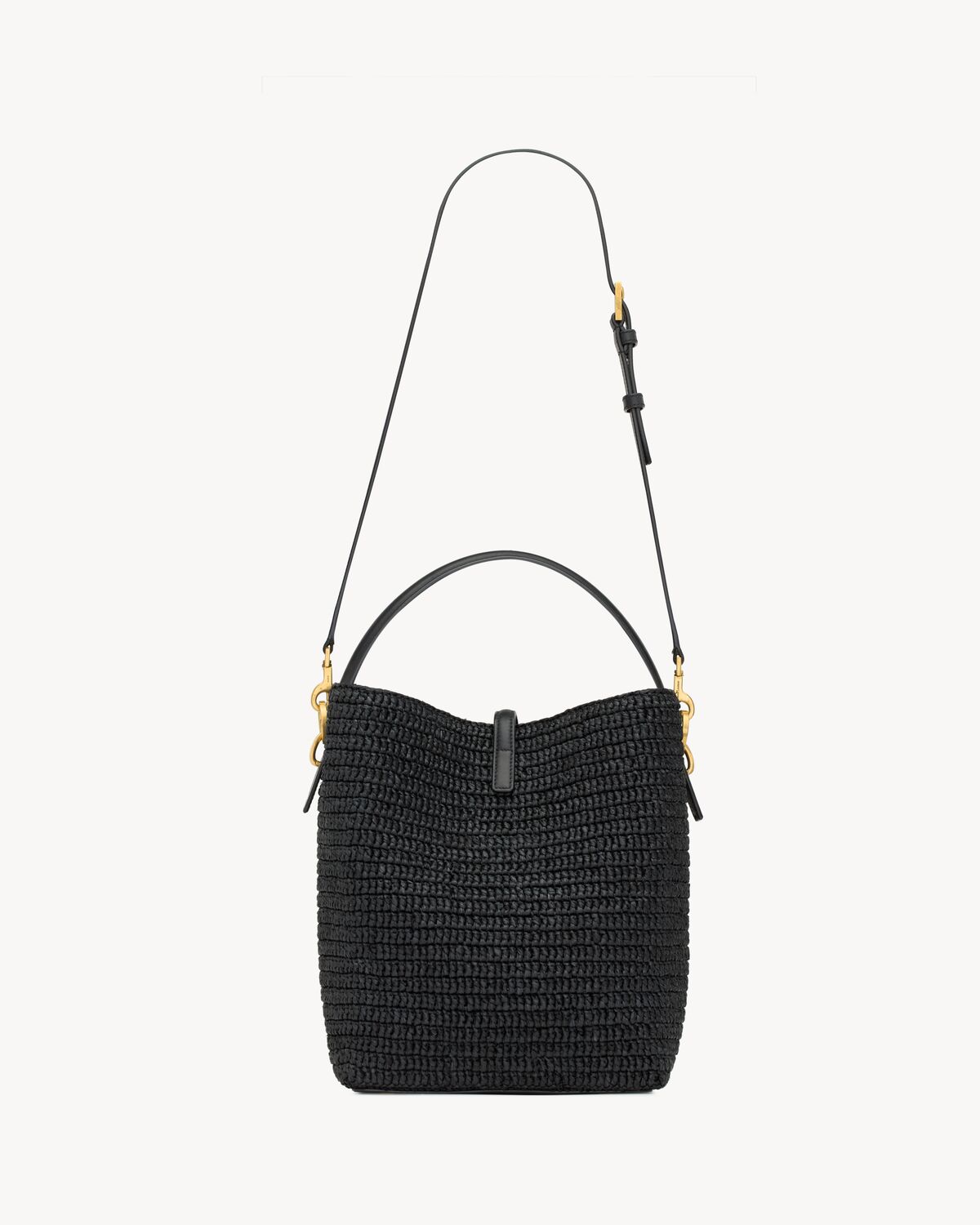 LE 37 in woven raffia and vegetable-tanned leather