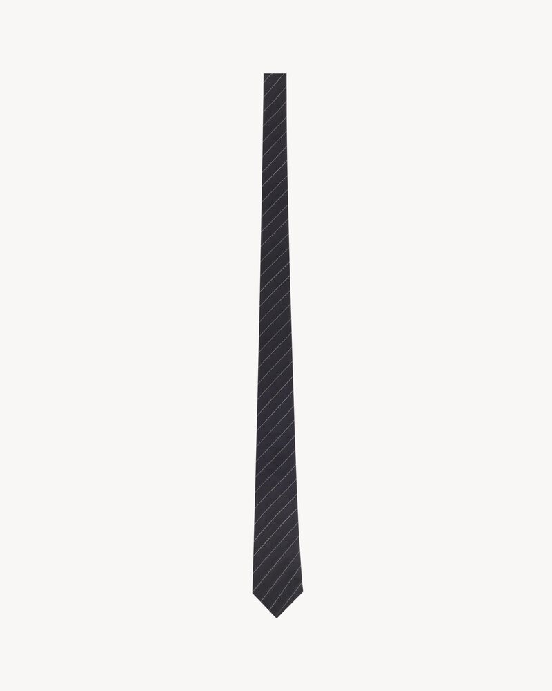 striped tie in silk jacquard