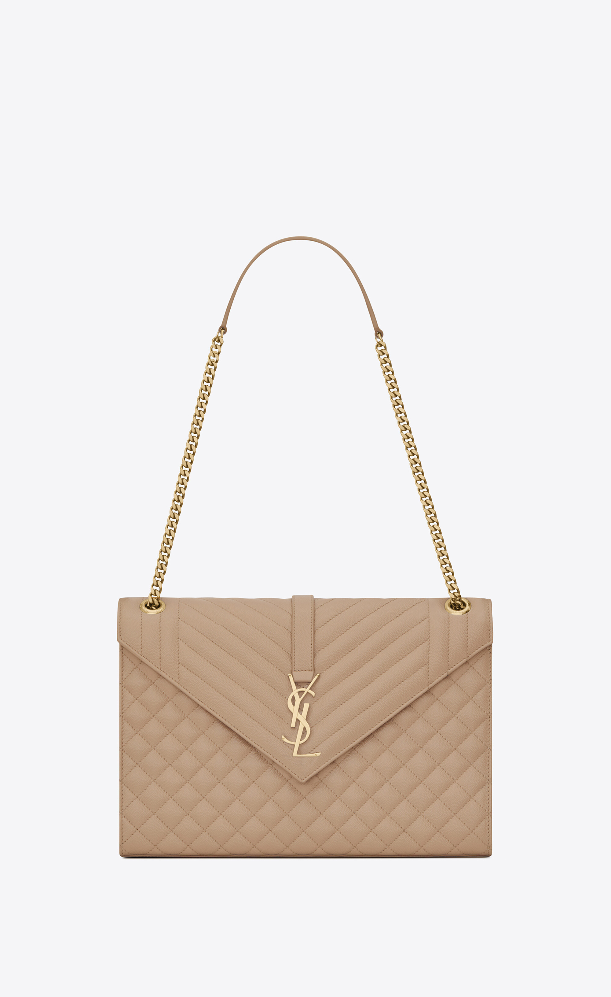 YVES Saint Laurent Large Monogram Envelope Chain Shoulder Bag