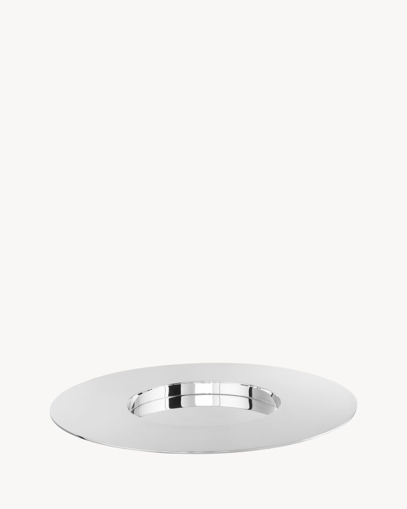 DONALD JUDD PUIFORCAT DINNER PLATE IN STERLING SILVER