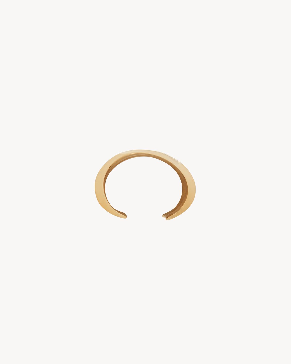 wide bamboo cuff in 18k yellow gold