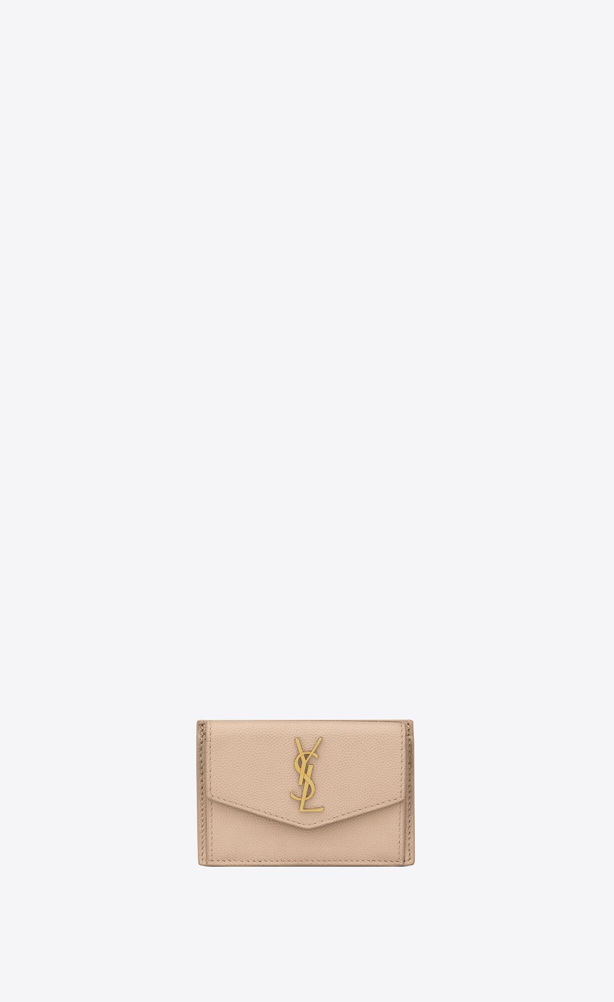 UPTOWN Compact wallet in grain de poudre embossed leather | Saint ...