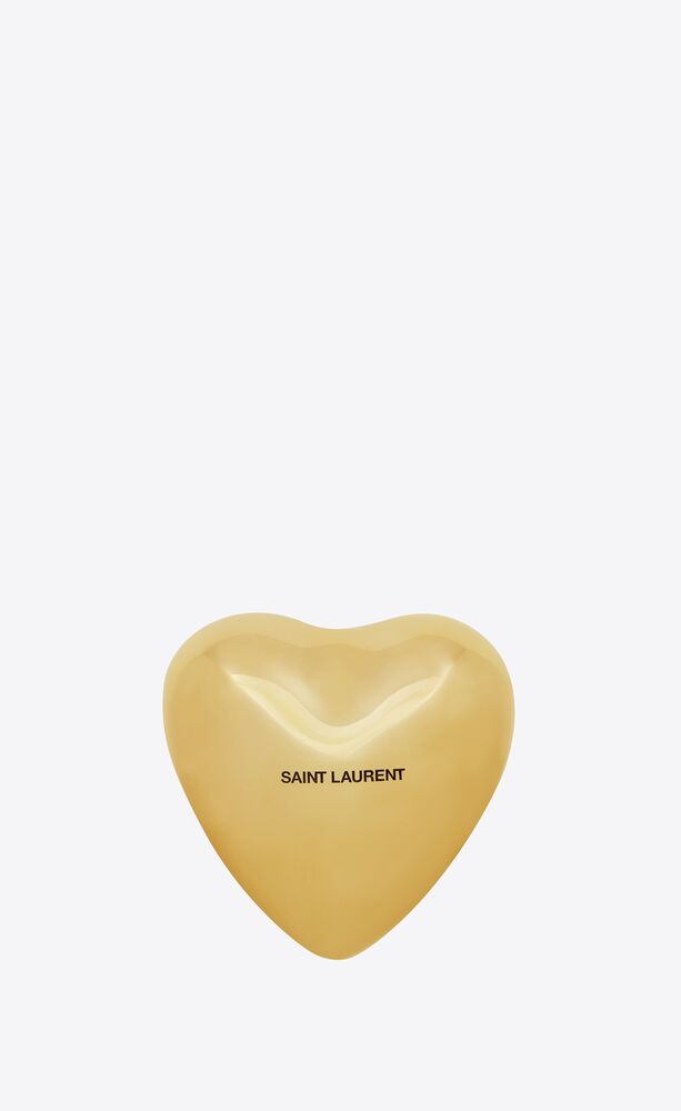 heart paperweight in brass