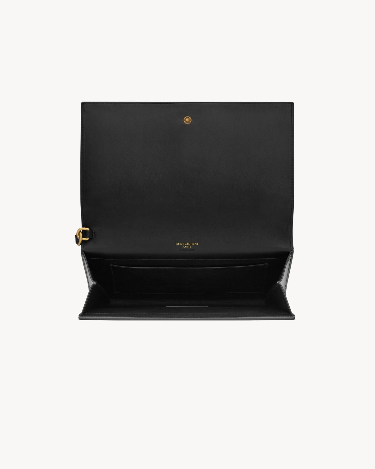 CASSANDRE flap pouch in shiny leather