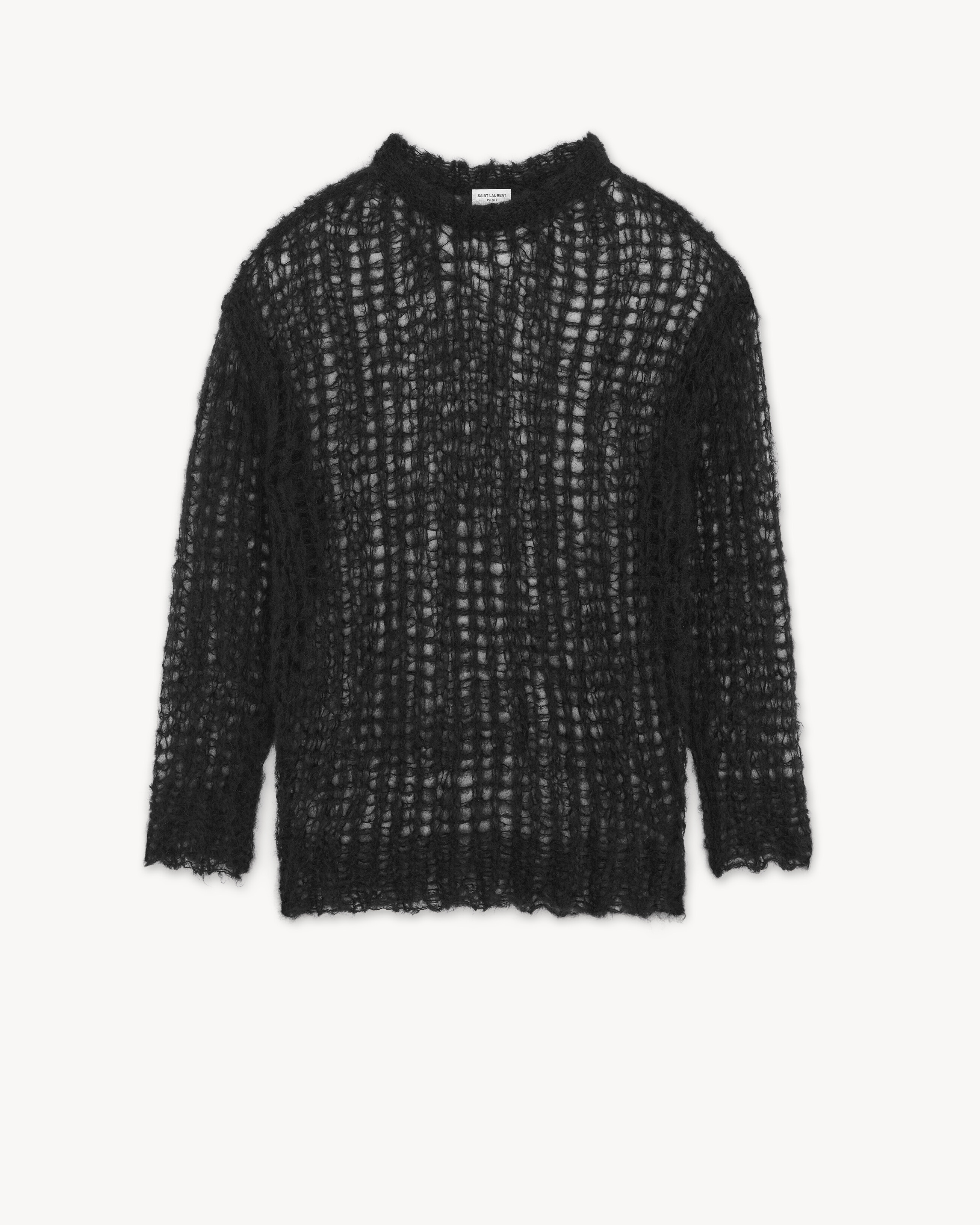 18AW Saint Laurent Paris Mohair Knit-