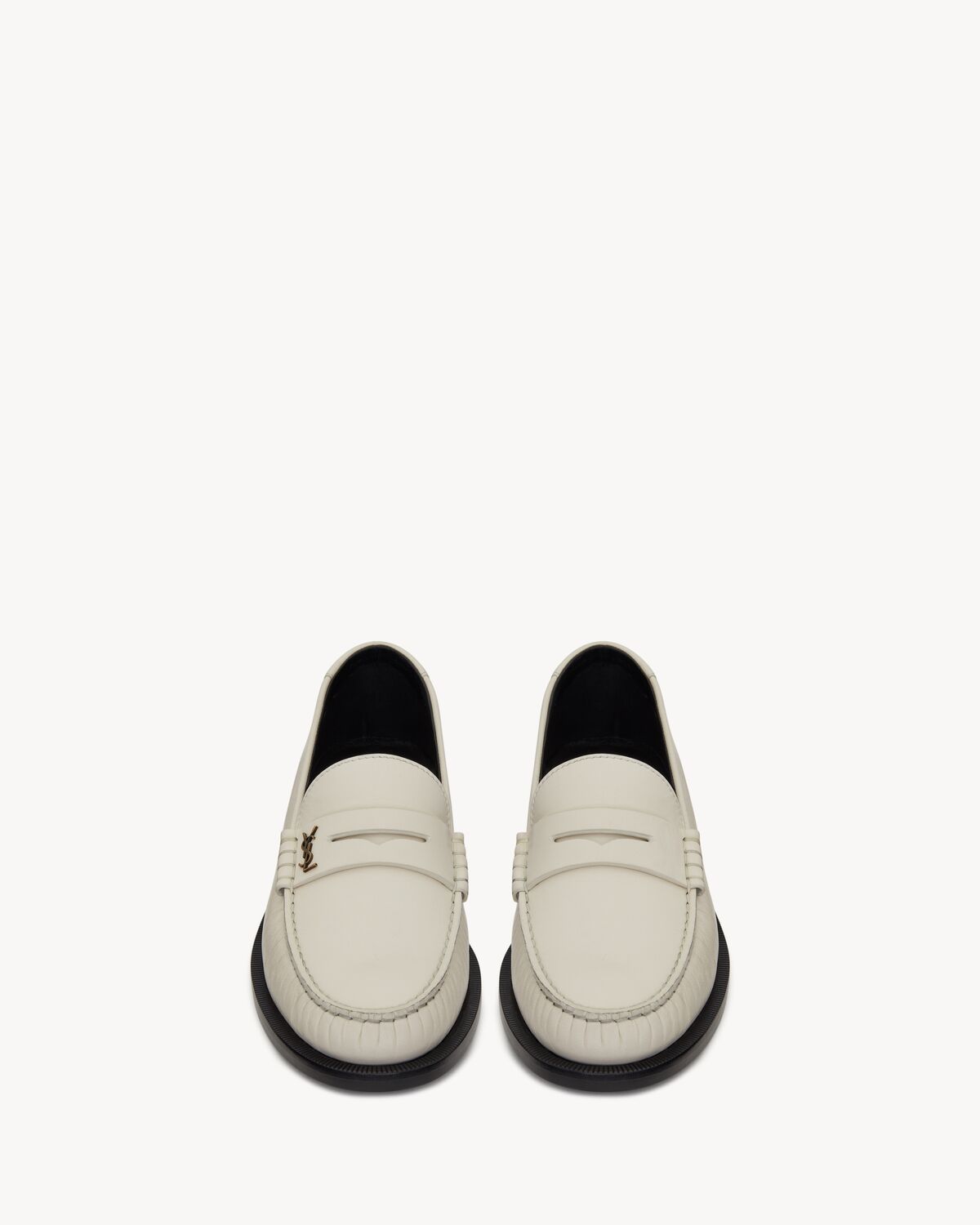 le loafer monogram penny slippers in smooth leather
