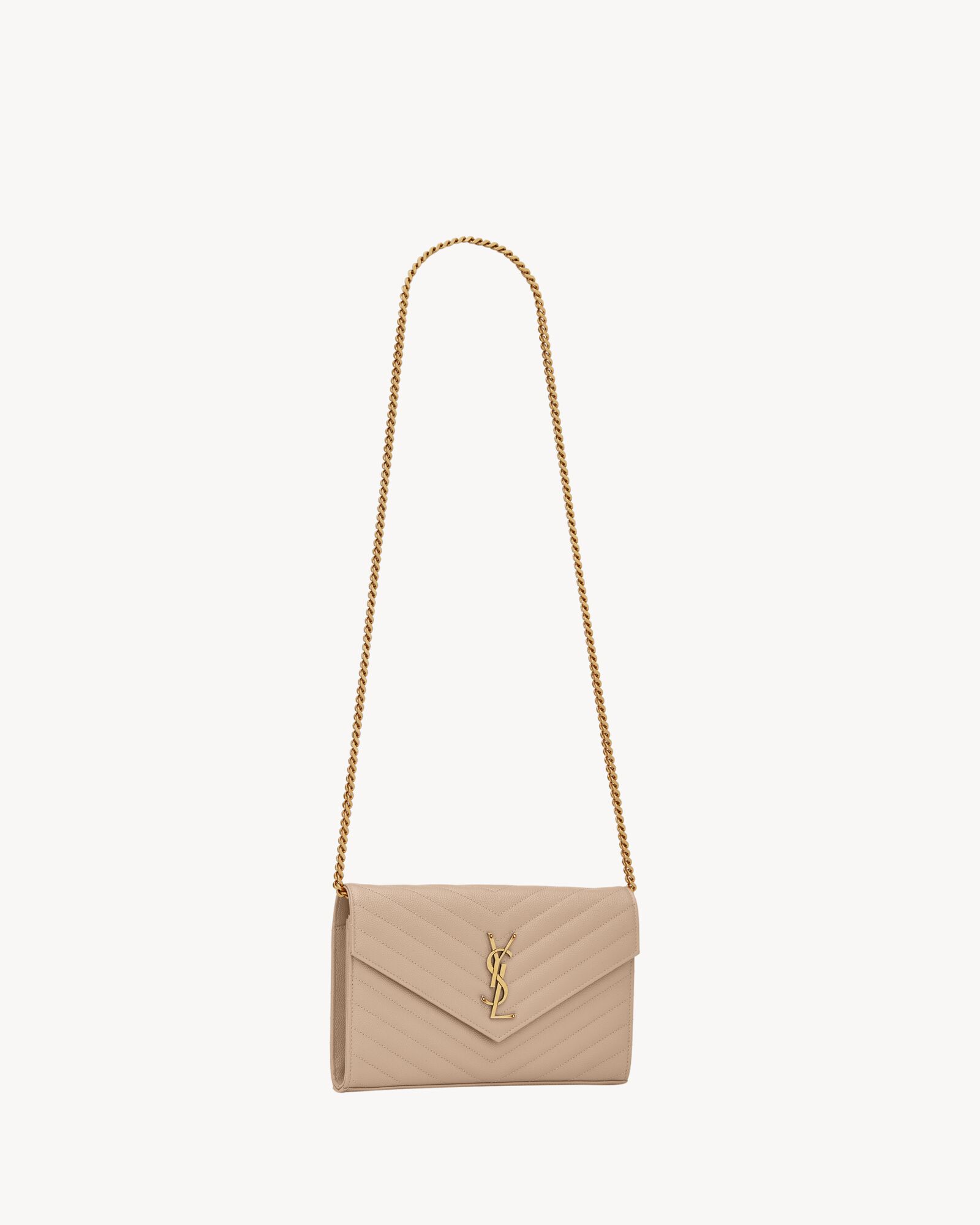 Classic Cassandre Chain Wallet In Grain De Poudre Leather