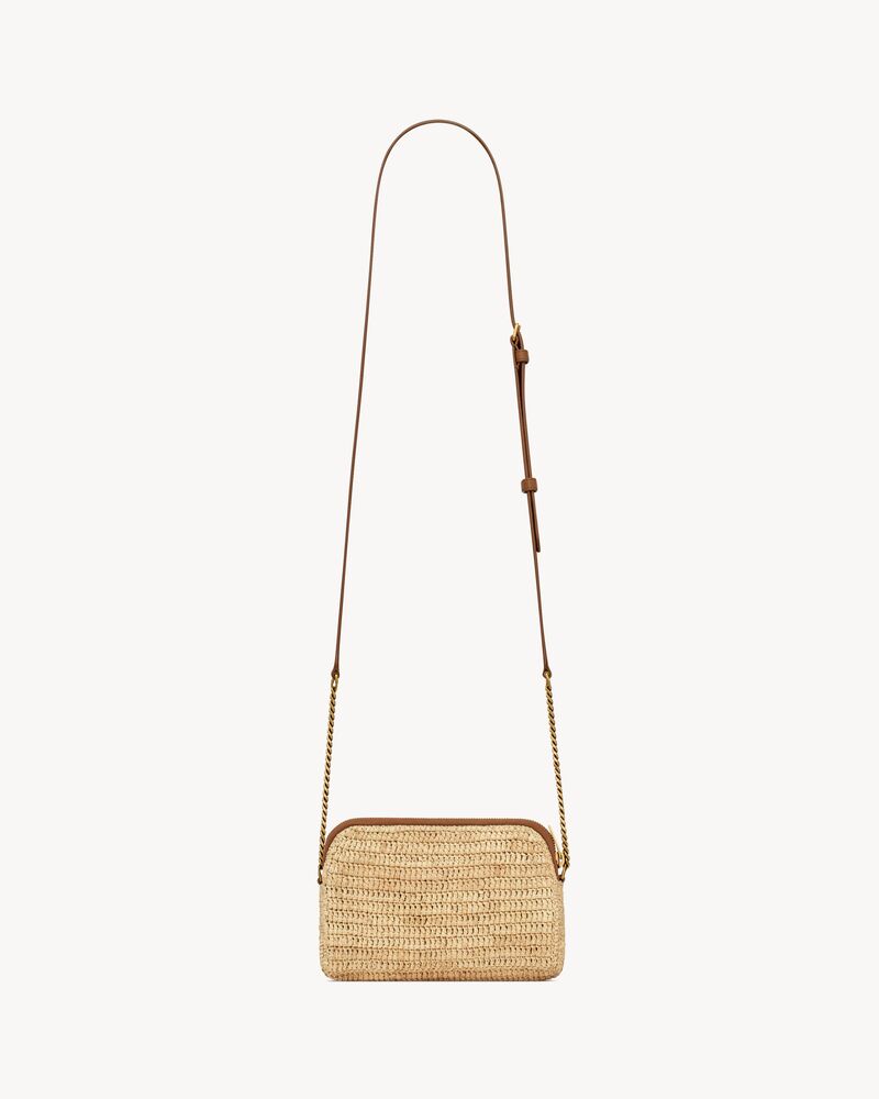 GABY zipped pouch in raffia