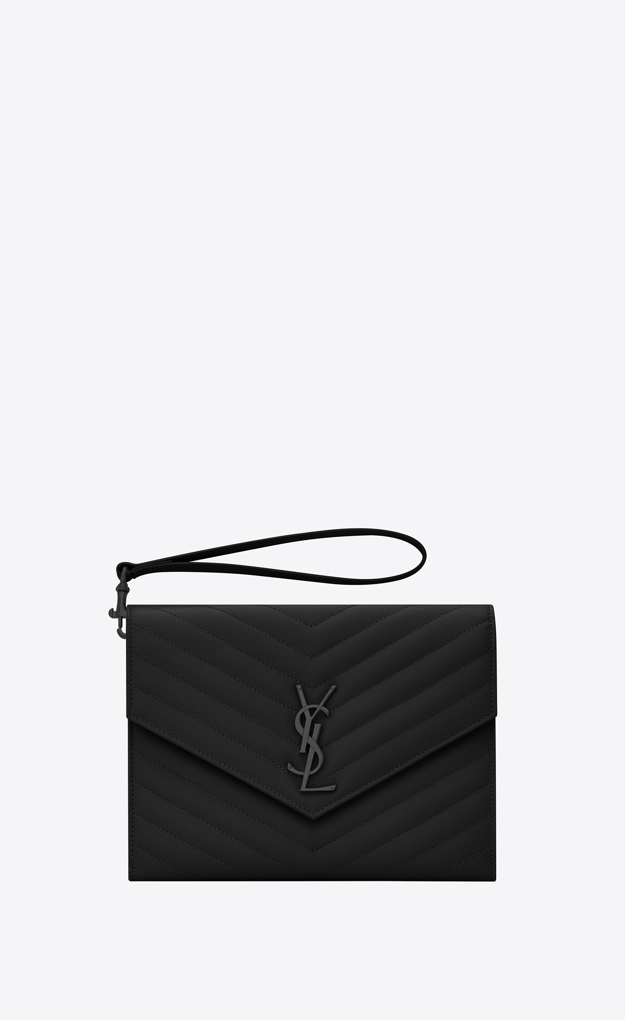 Yves Saint Laurent, Bags, Cassandre Saint Laurent Matelass Key Pouch In  Grain De Poudre Embossed Leather