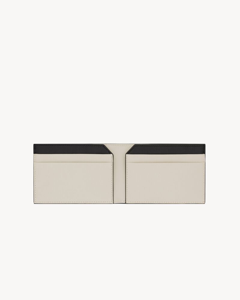 SAINT LAURENT PARIS compact card case in smooth leather