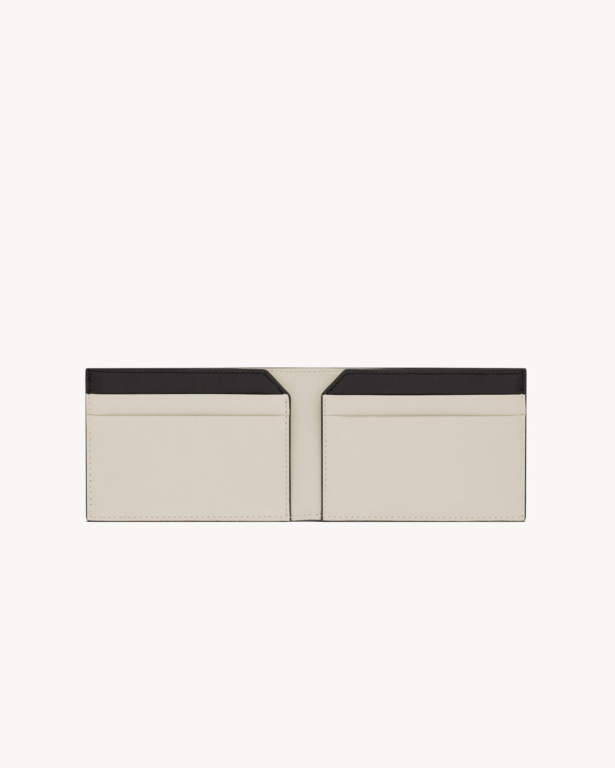 SAINT LAURENT PARIS compact card case in smooth leather