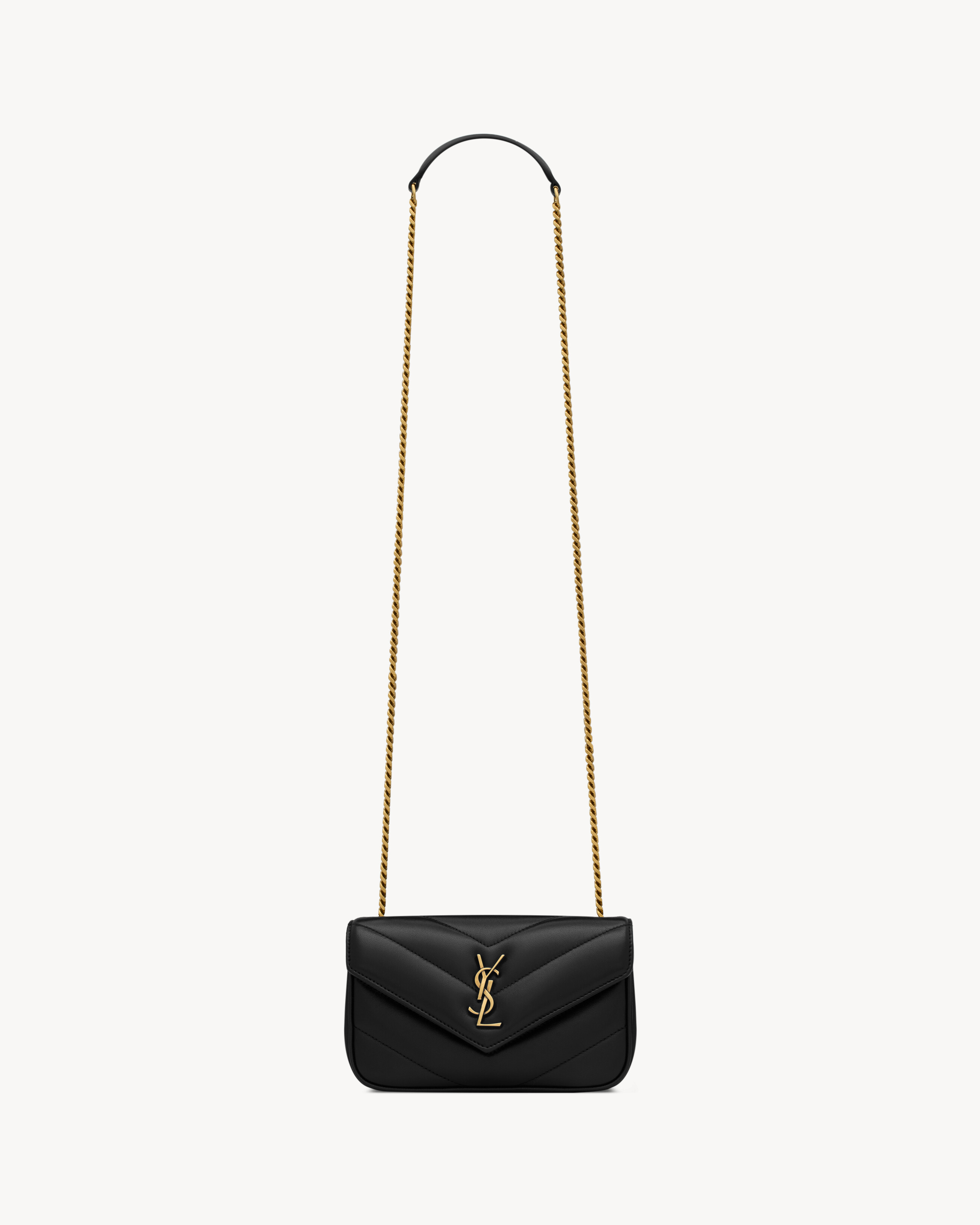Borsa Nera Ysl Borsetta Shoulder Bag Yves Saint Laurent Borse Lou