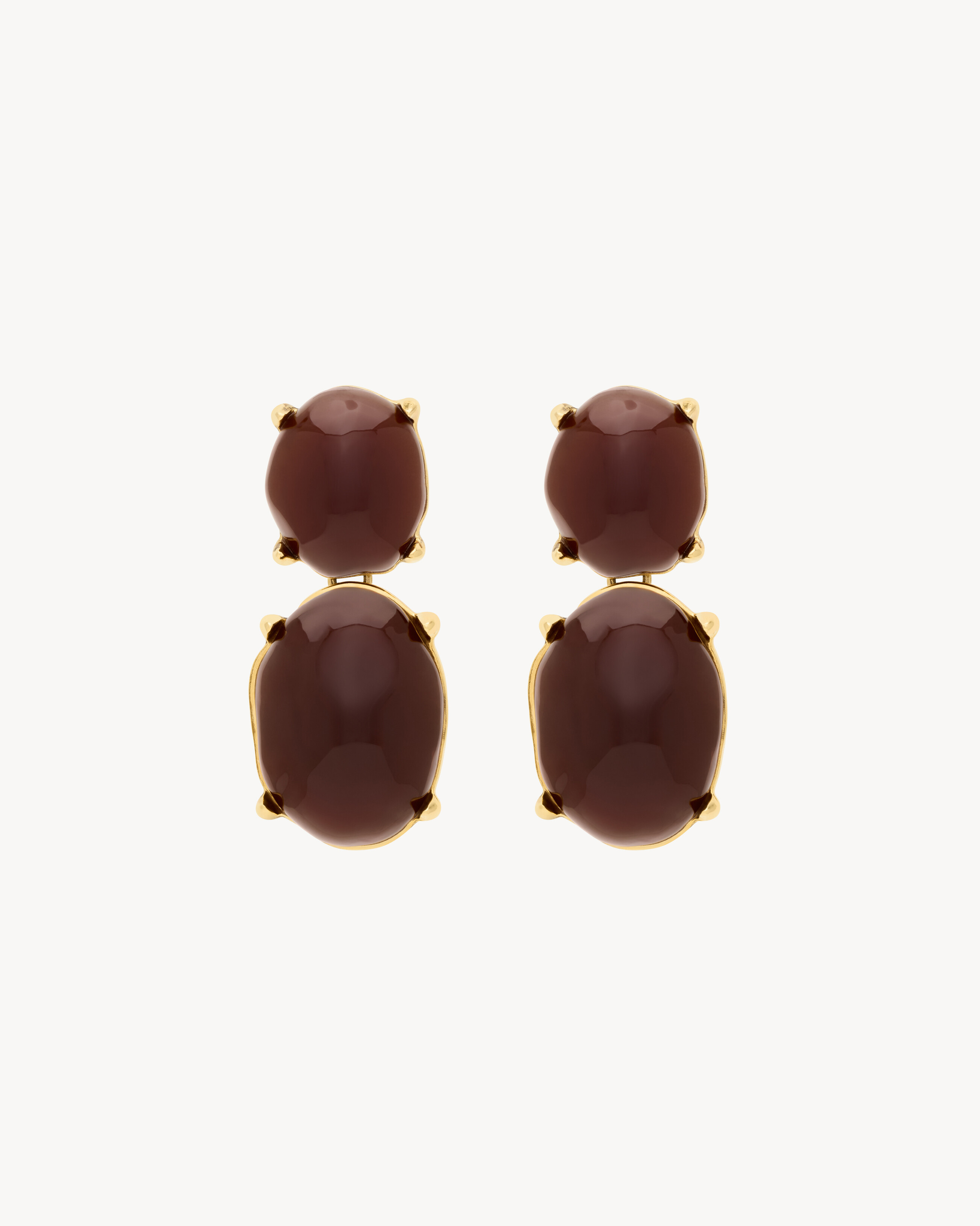 BOUCLES D'OREILLES À PENDANT CABOCHON EN RÉSINE