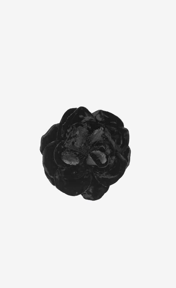 small peony flower brooch in silk and metal