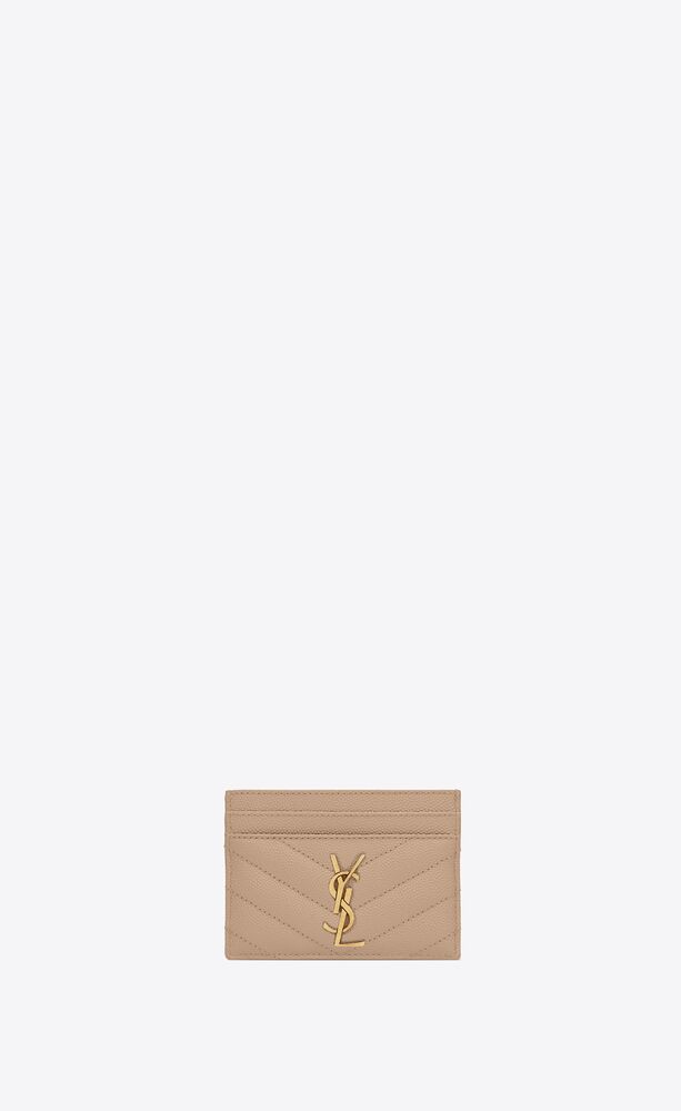 cassandre matelassé card case in grain de poudre embossed leather