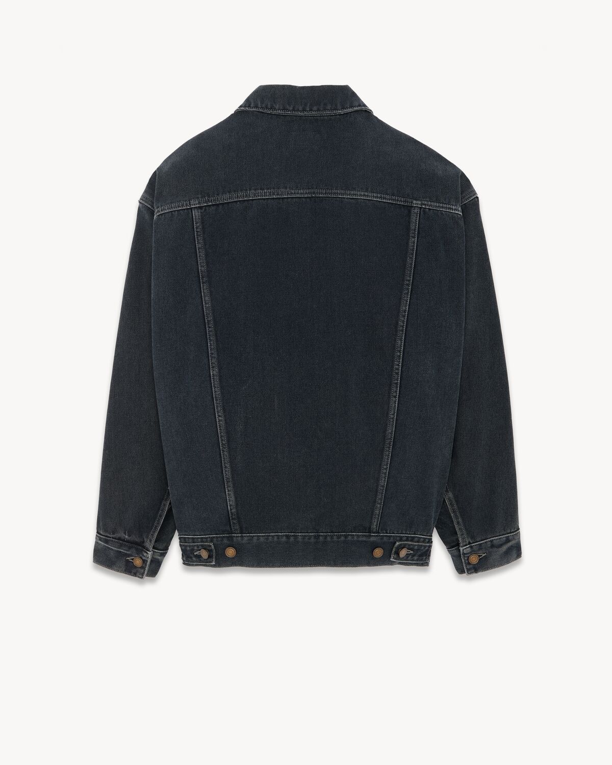 Oversized Jacket in Dark Blue Black denim