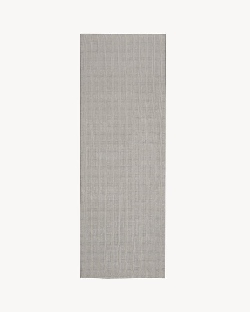 extra-long stole in prince of wales silk charmeuse