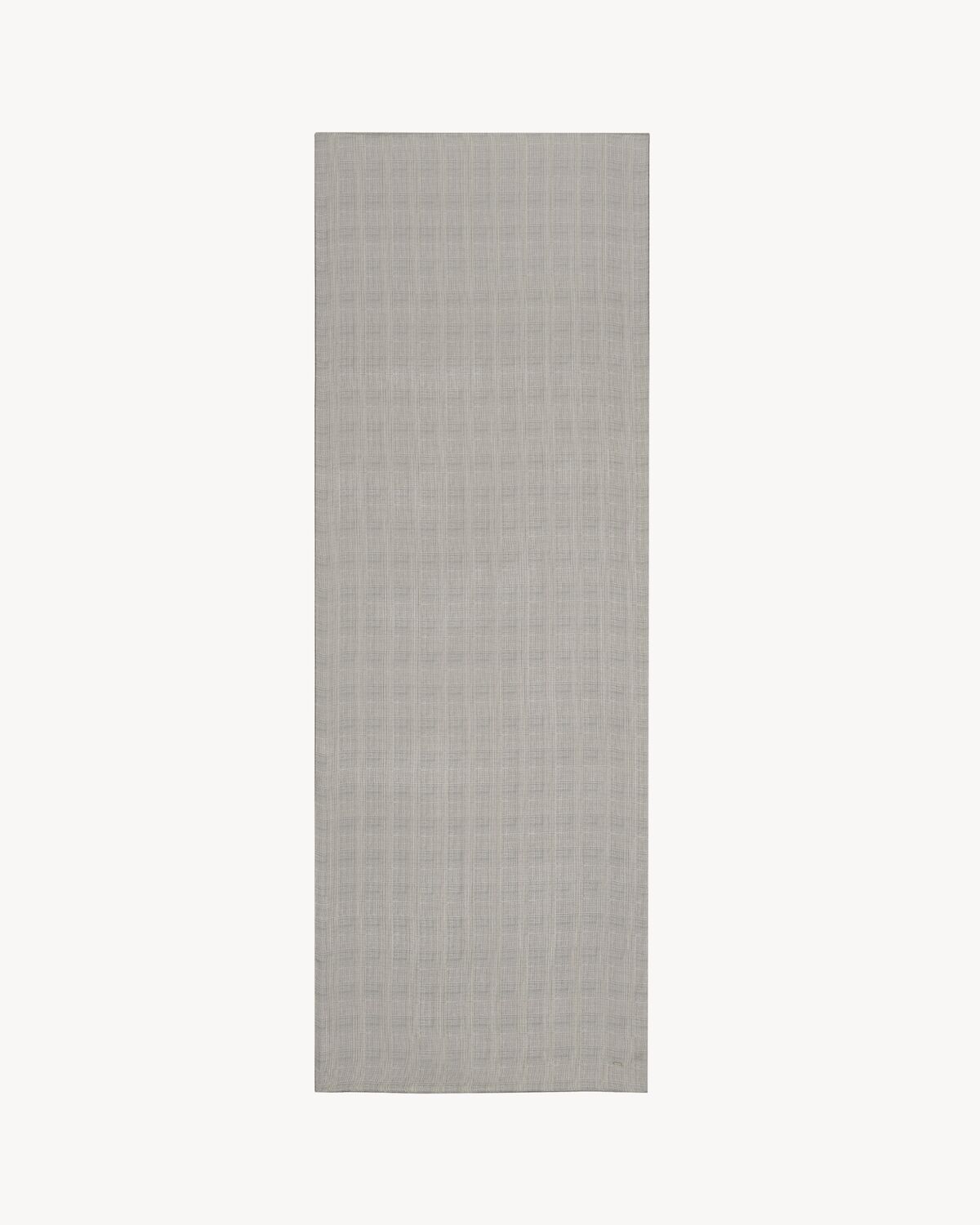 extra-long stole in prince of wales silk charmeuse