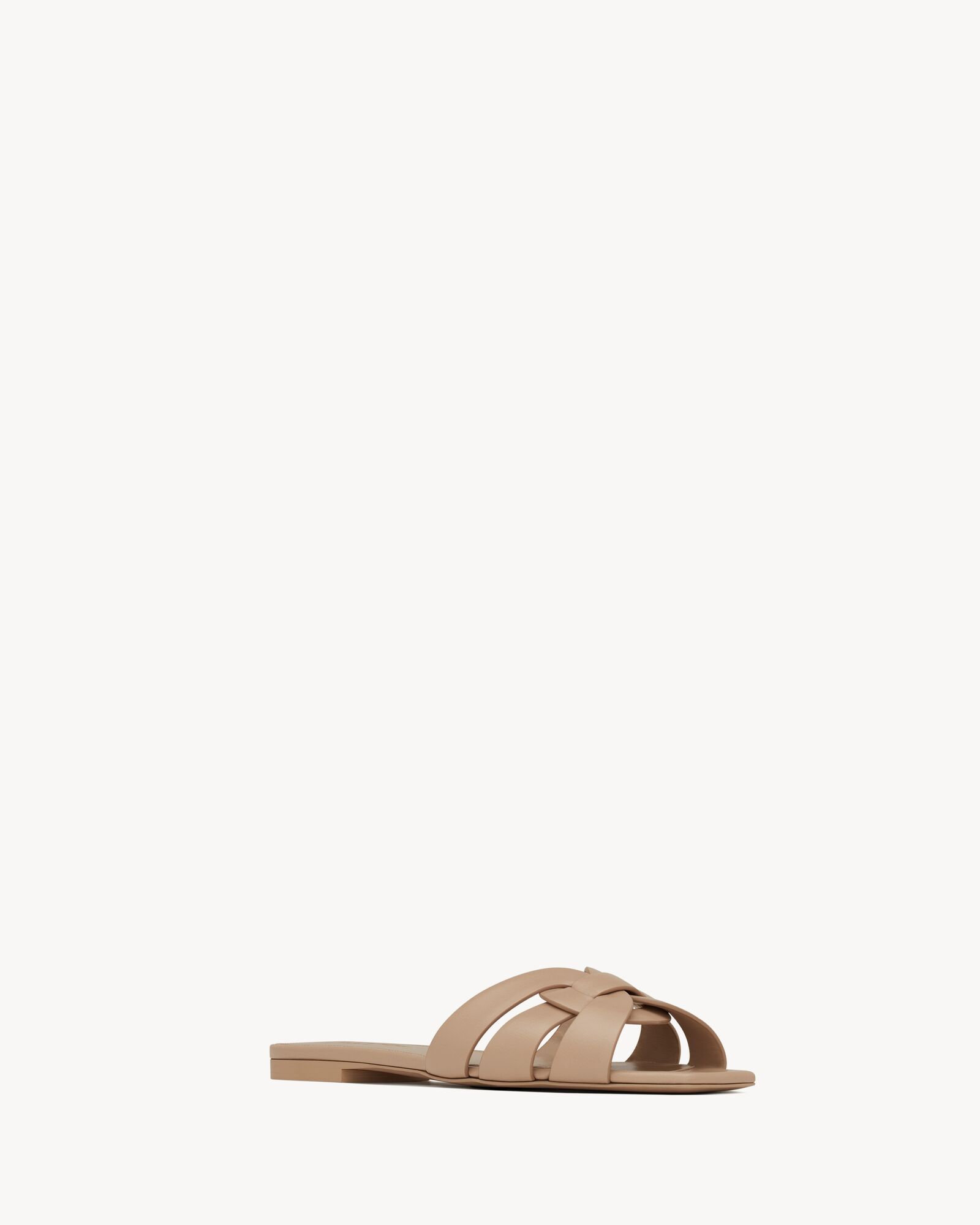 Tribute flat mules in smooth leather | Saint Laurent | YSL.com