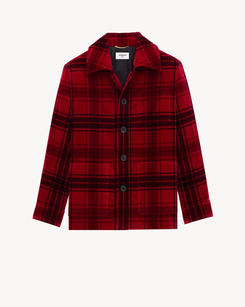 tartan jacket in velvet