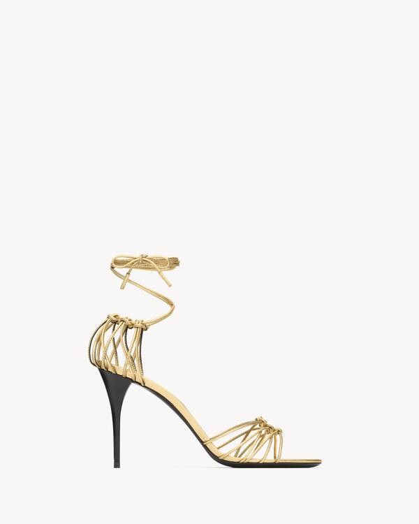 BABYLONE Sandalen aus Metallic-Leder