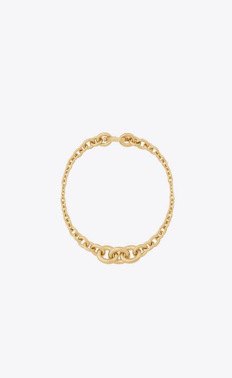 Graduated chain bracelet in 18K yellow gold | Saint Laurent | YSL.com
