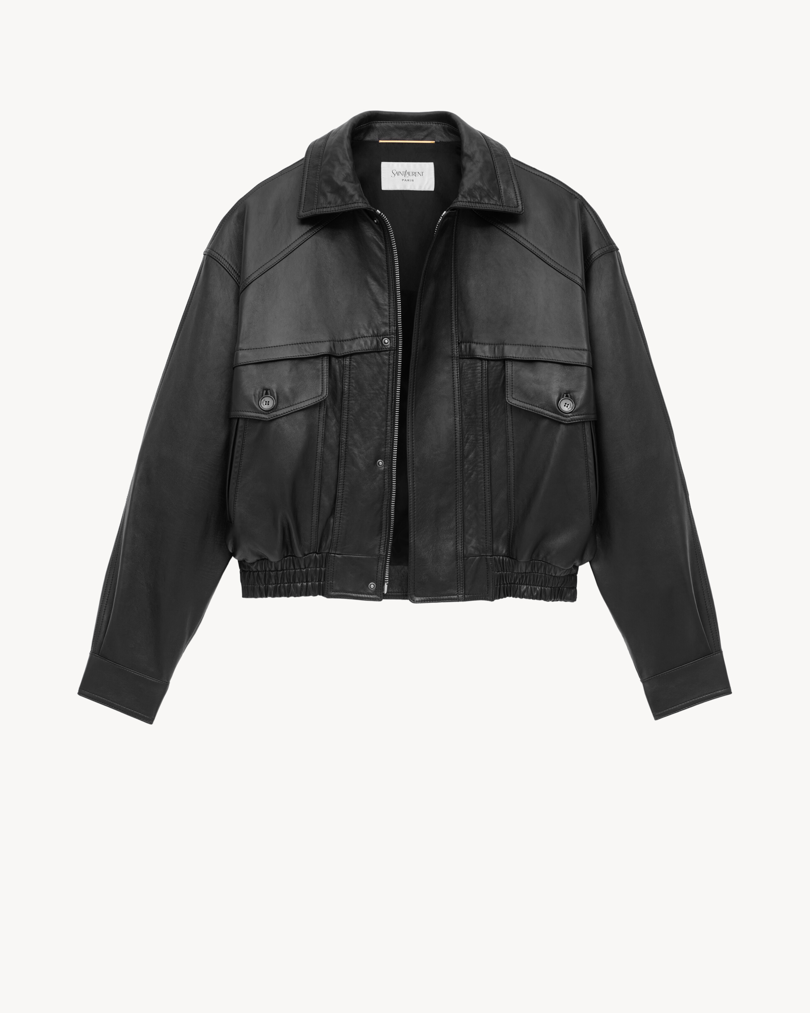 Bomber en cuir d’agneau