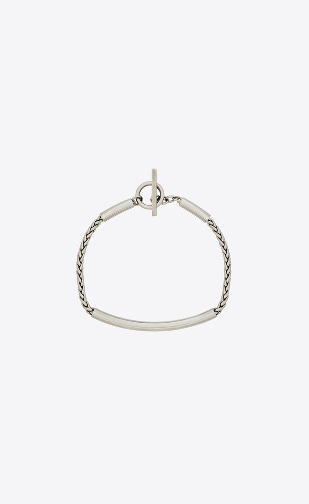 tube chain bracelet in metal