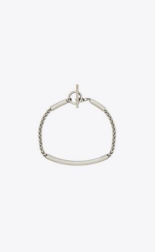 tube chain bracelet in metal
