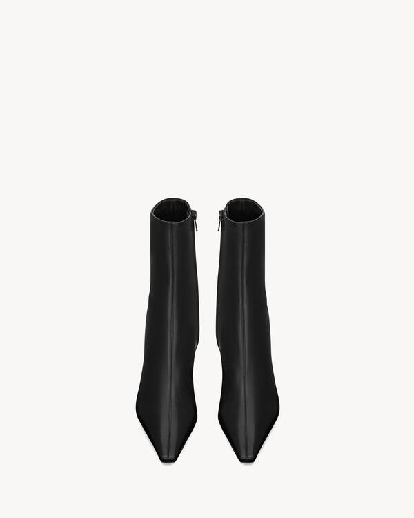 YSL 26S KNEE-HIGH BOOTS 95 MM IN BROWN CALFSKIN
