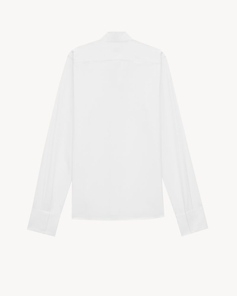 wing-collar shirt in cotton poplin