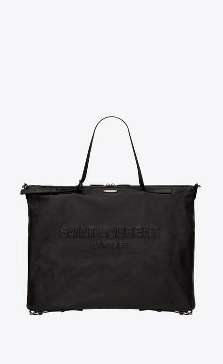 rive gauche large tote bag in printed canvas and leather