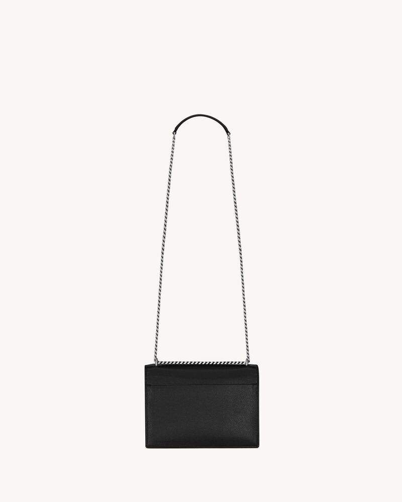 Saint Laurent Sunset Medium Monogram Ysl Crossbody Bag Noir