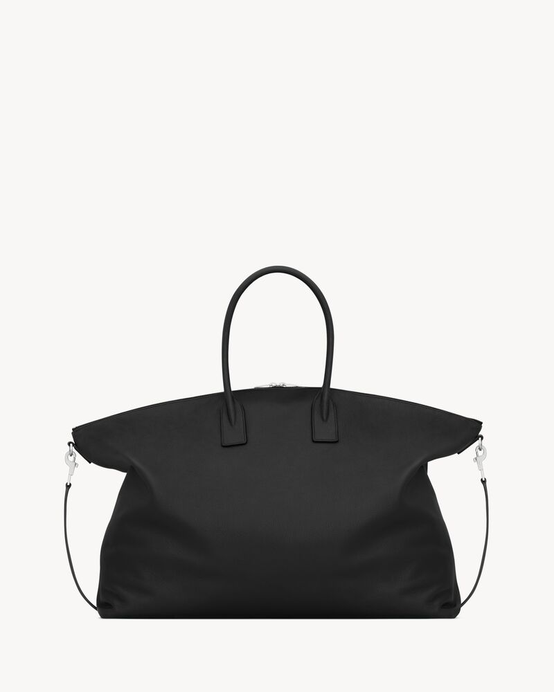 giant BOWLING tote in grained leather