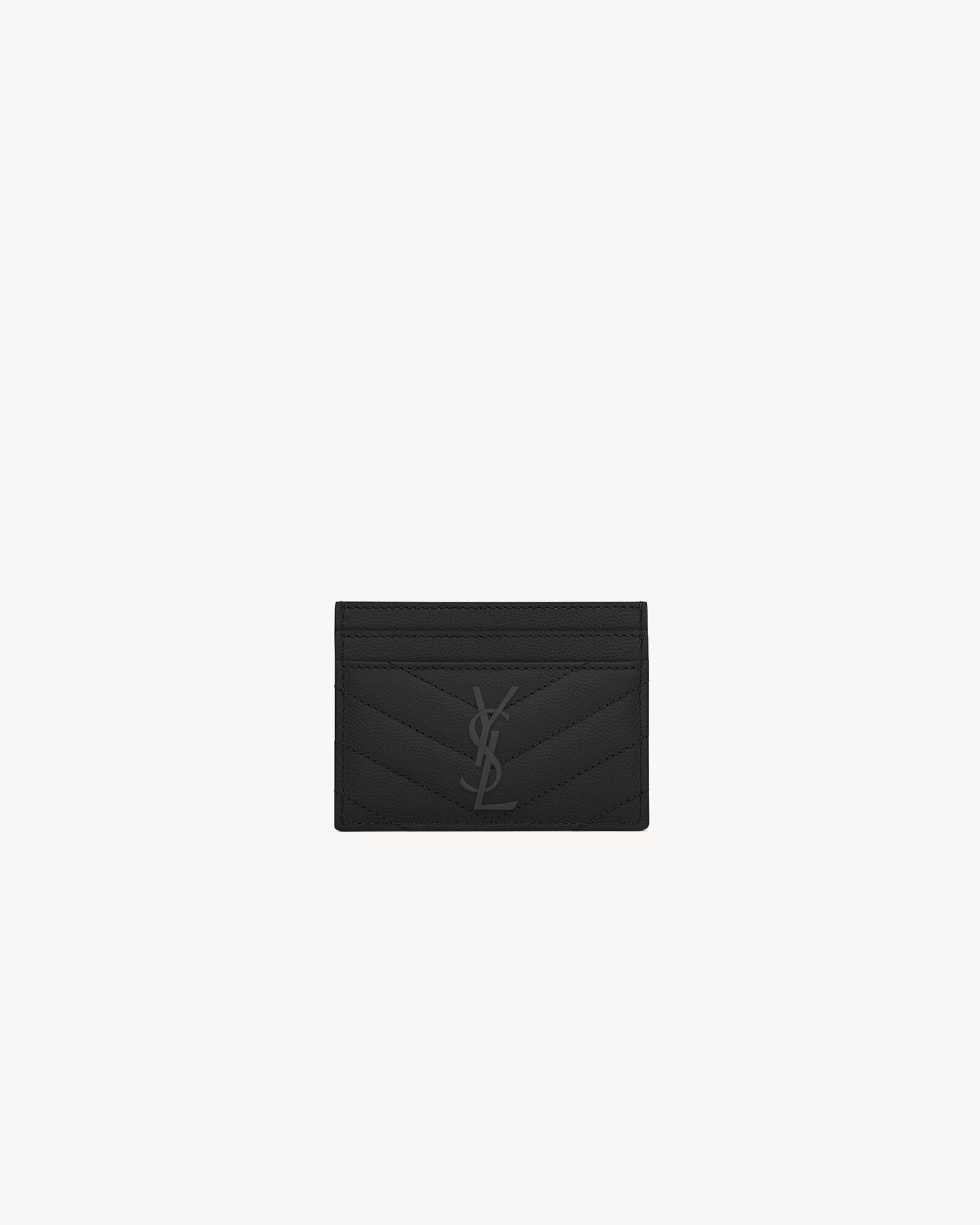 CASSANDRE MATELASSÉ card case in grain de poudre leather — 423291BOW081000