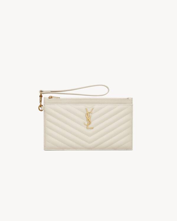 CASSANDRE MATELASSÉ Large pouch in grain de poudre leather