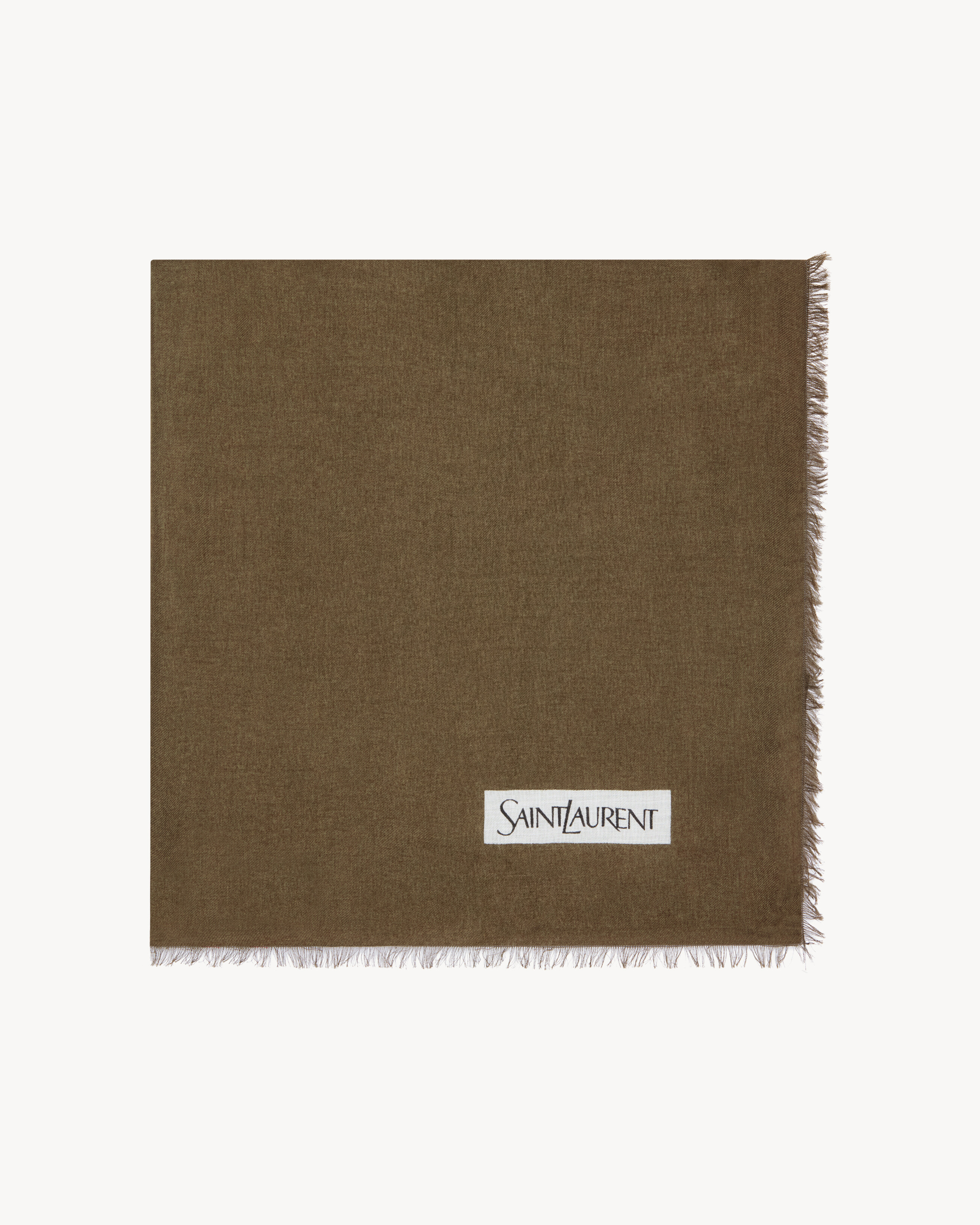 square scarf in graphic modal and cashmere