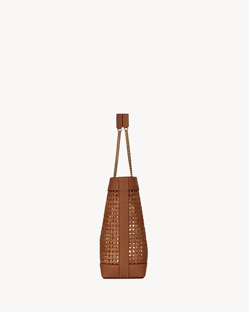 Saint Laurent横款编织和皮革购物包 Saint Laurent 津巴布韦 Ysl Com