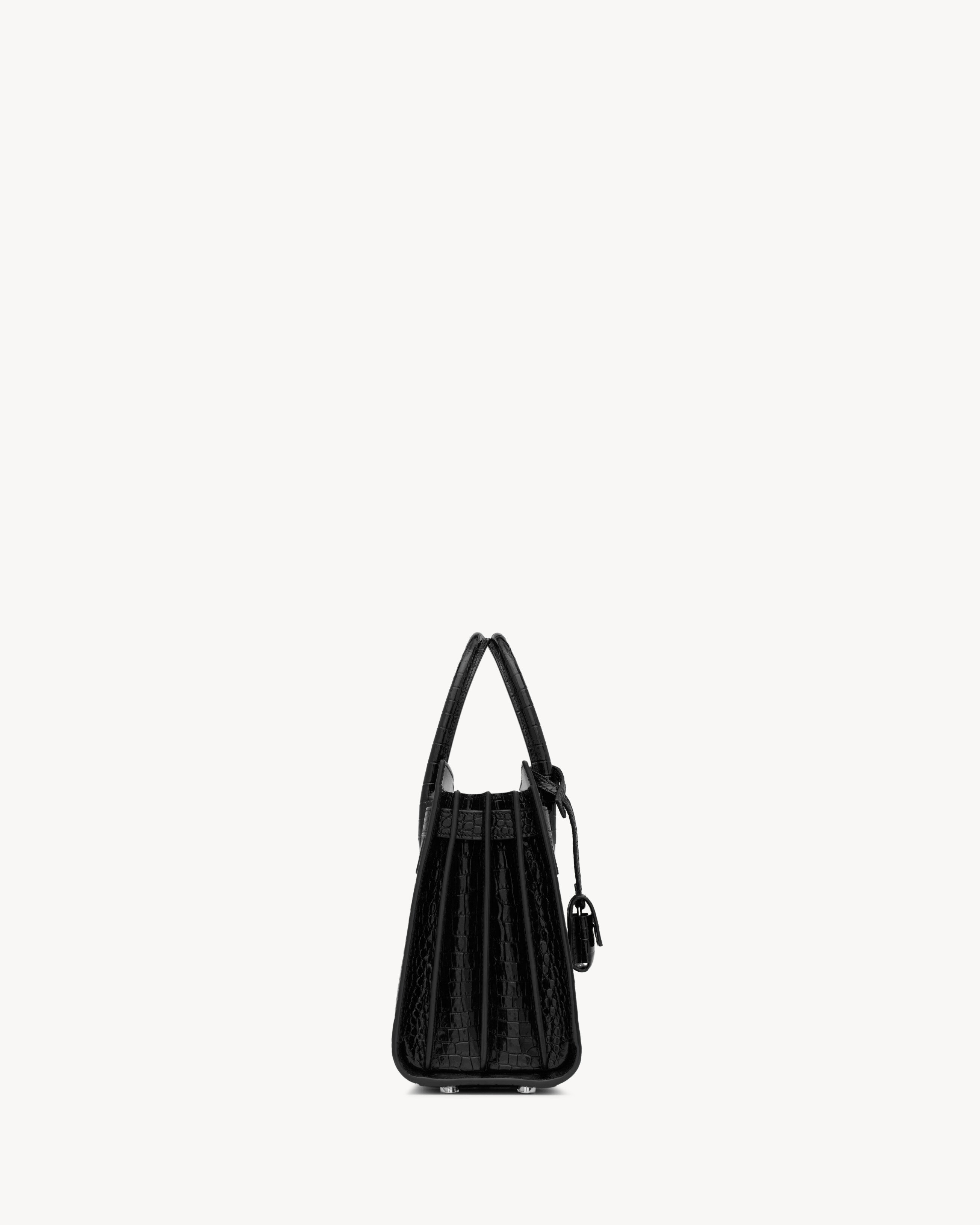 SAC DE JOUR EN CUIR EMBOSSÉ CROCODILE - baby
