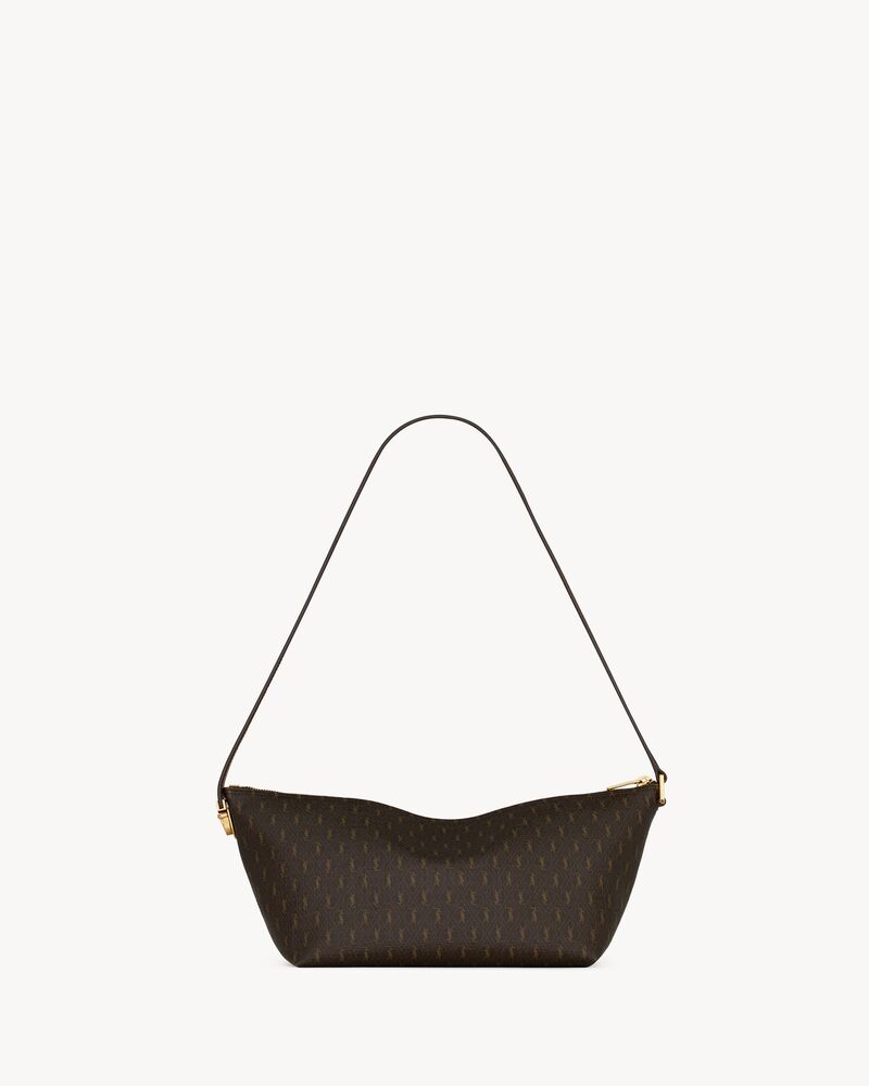 LE MONOGRAMME small satchel IN CASSANDRE CANVAS AND SMOOTH LEATHER, Saint  Laurent